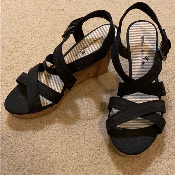 Black cork wedges - Picture 1 of 4